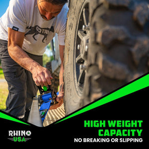 Rhino USA Retractable Ratchet Straps (2Pk 2Inx10Ft) Blue | TD-RSRE2X10-BLU