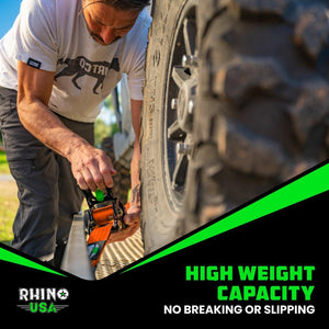 Rhino USA Retractable Ratchet Straps (2Pk 2Inx10Ft) (Orange) | TD-RSRE2X10-ORG-R