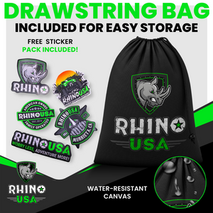 Rhino USA Utv Wheel Chock Tie-Down Kit (4-Wheel Kit) (Green) | RNO-CHOCKSET-2PK