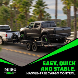 Rhino USA Lasso Straps; Basket Straps - Black - Snap Hook | TD-VSLASSO-BLK-SNAP