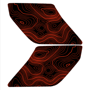 StickerFab Topographic Interior Sun Visor Overlays - 2024+ Ranger Raptor (with Homelink)