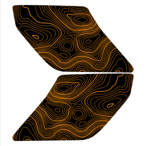 StickerFab Topographic Interior Sun Visor Overlays - 2024+ Ranger Raptor (with Homelink)