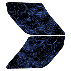 StickerFab Topographic Interior Sun Visor Overlays - 2024+ Ranger Raptor (with Homelink)