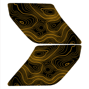 StickerFab Topographic Interior Sun Visor Overlays - 2024+ Ranger Raptor (with Homelink)