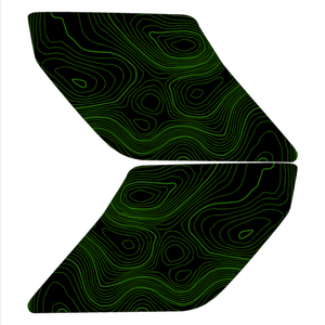 StickerFab Topographic Interior Sun Visor Overlays - 2024+ Ranger Raptor (with Homelink)