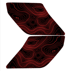 StickerFab Topographic Interior Sun Visor Overlays - 2024+ Ranger Raptor (with Homelink)