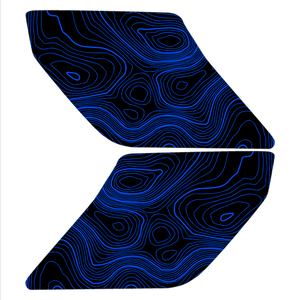 StickerFab Topographic Interior Sun Visor Overlays - 2024+ Ranger Raptor (with Homelink)