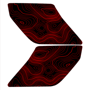 StickerFab Topographic Interior Sun Visor Overlays - 2024+ Ranger Raptor (with Homelink)