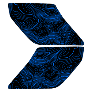 StickerFab Topographic Interior Sun Visor Overlays - 2024+ Ranger Raptor (with Homelink)