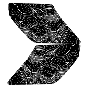 StickerFab Topographic Interior Sun Visor Overlays - 2024+ Ranger Raptor (with Homelink)