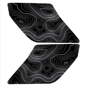 StickerFab Topographic Interior Sun Visor Overlays - 2024+ Ranger Raptor (with Homelink)