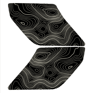 StickerFab Topographic Interior Sun Visor Overlays - 2024+ Ranger Raptor (with Homelink)