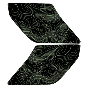 StickerFab Topographic Interior Sun Visor Overlays - 2024+ Ranger Raptor (with Homelink)