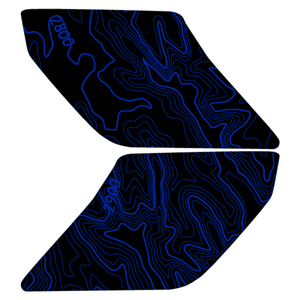 StickerFab Topographic Interior Sun Visor Overlays - 2024+ Ranger Raptor (with Homelink)