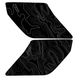 StickerFab Topographic Interior Sun Visor Overlays - 2024+ Ranger Raptor (with Homelink)