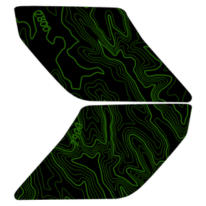 StickerFab Topographic Interior Sun Visor Overlays - 2024+ Ranger Raptor (with Homelink)