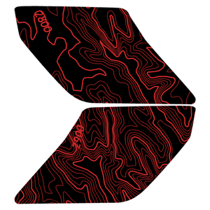 StickerFab Topographic Interior Sun Visor Overlays - 2024+ Ranger Raptor (with Homelink)