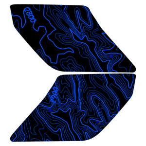 StickerFab Topographic Interior Sun Visor Overlays - 2024+ Ranger Raptor (with Homelink)