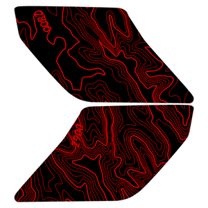 StickerFab Topographic Interior Sun Visor Overlays - 2024+ Ranger Raptor (with Homelink)