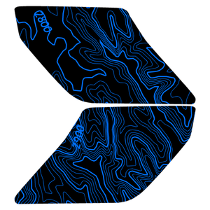 StickerFab Topographic Interior Sun Visor Overlays - 2024+ Ranger Raptor (with Homelink)