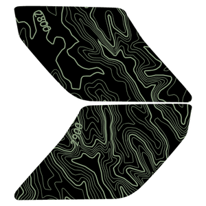 StickerFab Topographic Interior Sun Visor Overlays - 2024+ Ranger Raptor (with Homelink)