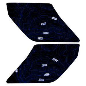 StickerFab Topographic Interior Sun Visor Overlays - 2024+ Ranger Raptor (with Homelink)