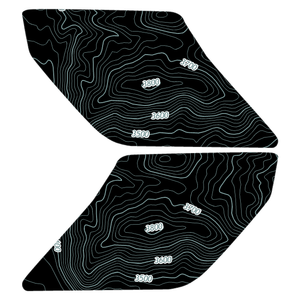 StickerFab Topographic Interior Sun Visor Overlays - 2024+ Ranger Raptor (with Homelink)