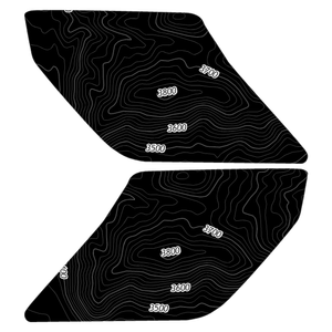 StickerFab Topographic Interior Sun Visor Overlays - 2024+ Ranger Raptor (with Homelink)
