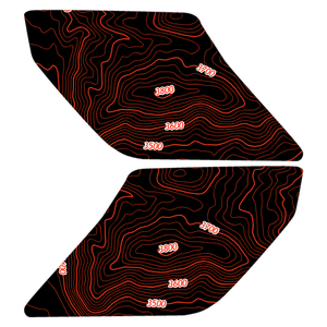 StickerFab Topographic Interior Sun Visor Overlays - 2024+ Ranger Raptor (with Homelink)