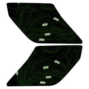 StickerFab Topographic Interior Sun Visor Overlays - 2024+ Ranger Raptor (with Homelink)