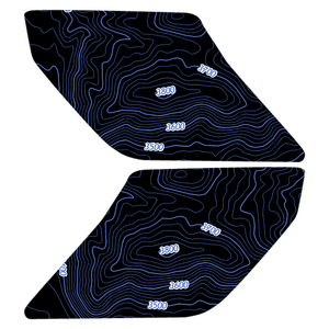 StickerFab Topographic Interior Sun Visor Overlays - 2024+ Ranger Raptor (with Homelink)