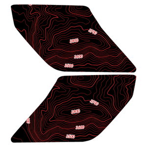StickerFab Topographic Interior Sun Visor Overlays - 2024+ Ranger Raptor (with Homelink)