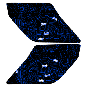 StickerFab Topographic Interior Sun Visor Overlays - 2024+ Ranger Raptor (with Homelink)