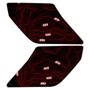 StickerFab Topographic Interior Sun Visor Overlays - 2024+ Ranger Raptor (with Homelink)