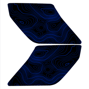 StickerFab Topographic Interior Sun Visor Overlays - 2024+ Ranger Raptor (with Homelink)