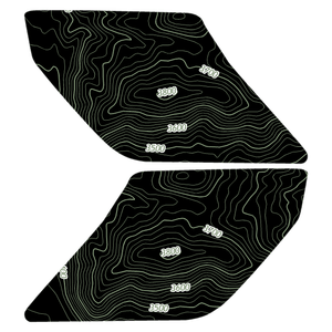 StickerFab Topographic Interior Sun Visor Overlays - 2024+ Ranger Raptor (with Homelink)
