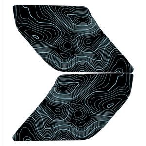 StickerFab Topographic Interior Sun Visor Overlays - 2024+ Ranger Raptor (with Homelink)