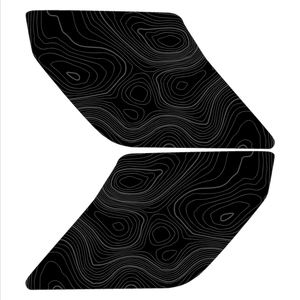 StickerFab Topographic Interior Sun Visor Overlays - 2024+ Ranger Raptor (with Homelink)