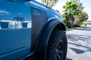 Topo American Flag Fender Overlays (Clear) - 2021+ Bronco
