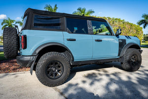 Topo American Flag Fender Overlays (Clear) - 2021+ Bronco