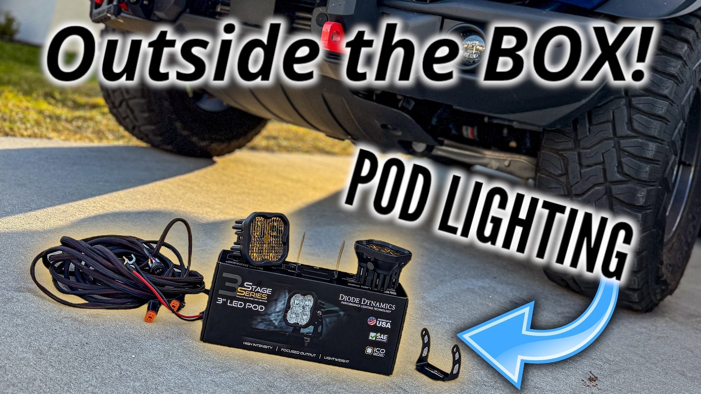 Buckle up offroad diode dynamics pod lighting winch mount