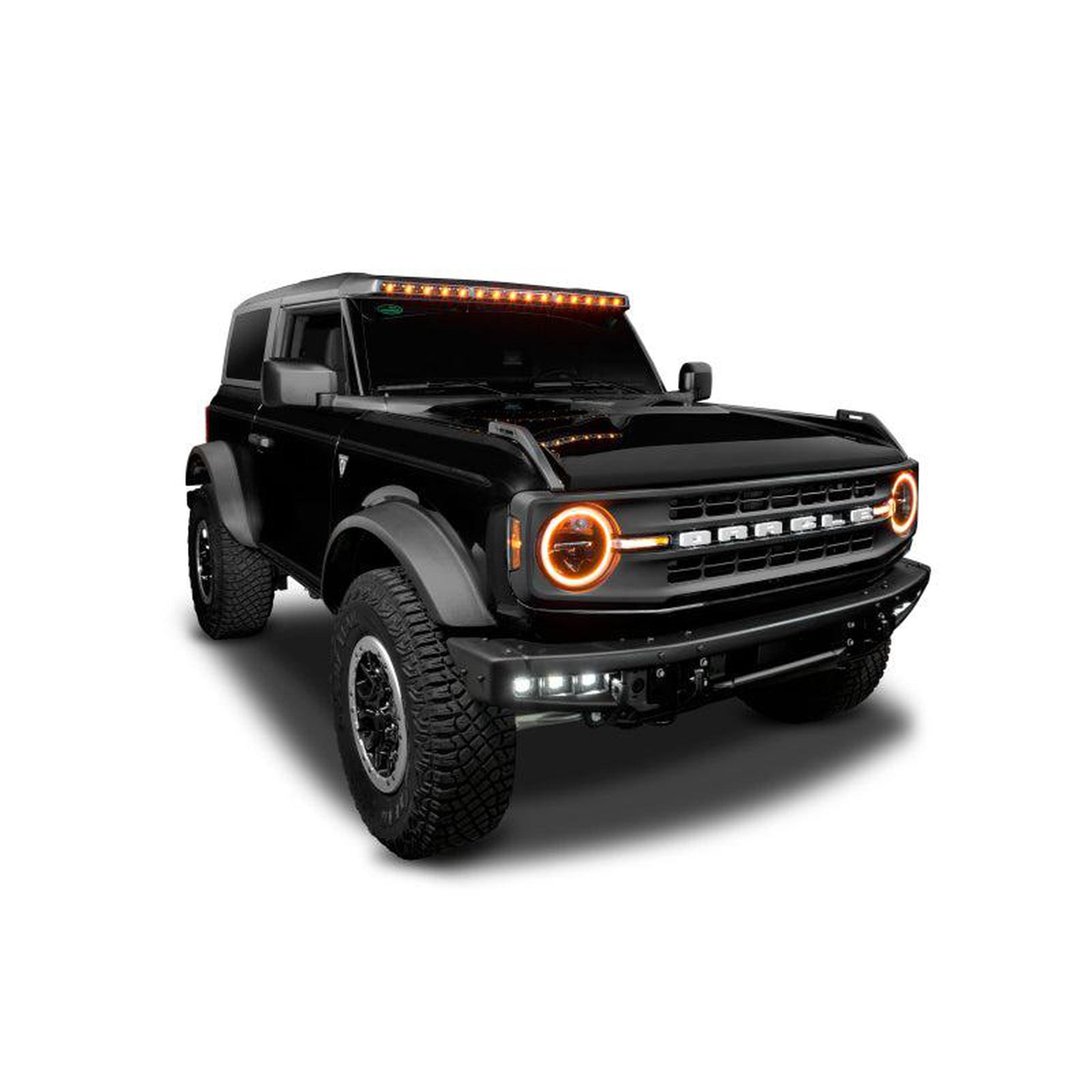 Oracle Integrated Carbonized Gray Windshield Roof LED Light Bar System for 2021+ Ford Bronco