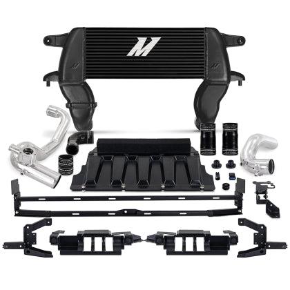 Mishimoto High-Mount Intercooler Kit, fits 2021-2024 Ford Bronco 2.3L (Black Intercooler, Polished Pipes) | MMINT-BR23-21HKBKP