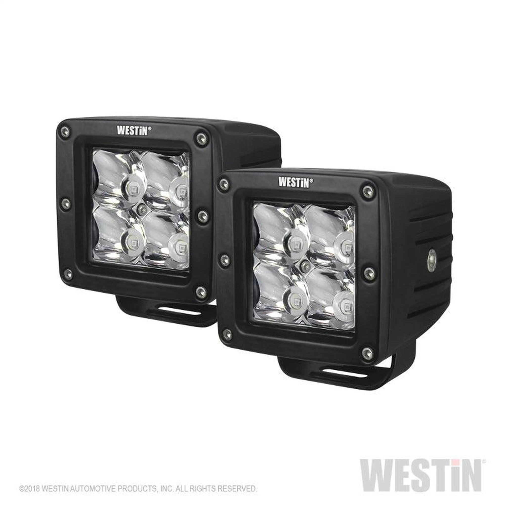 Westin Compact LED 5W 3.2 inch x 3 inch (Set of 2) - Black Universal Fit Compatible with 2021+ Ford Bronco | wes09-12200B-PR