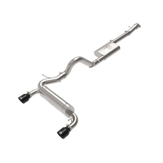 aFe Vulcan 3in 304 SS Cat-Back Exhaust 2.3L & 2.7L w/ Black Tips for 2021 Ford Bronco | afe49-33138-B