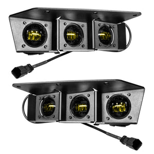 ORACLE Lighting 21-22 Ford Bronco Triple LED Fog Light Kit for Steel Bumper - Yellow