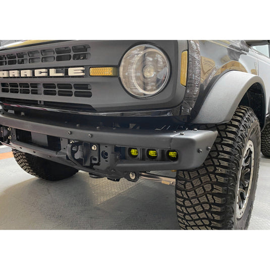 ORACLE Lighting 21-22 Ford Bronco Triple LED Fog Light Kit for Steel Bumper - Yellow