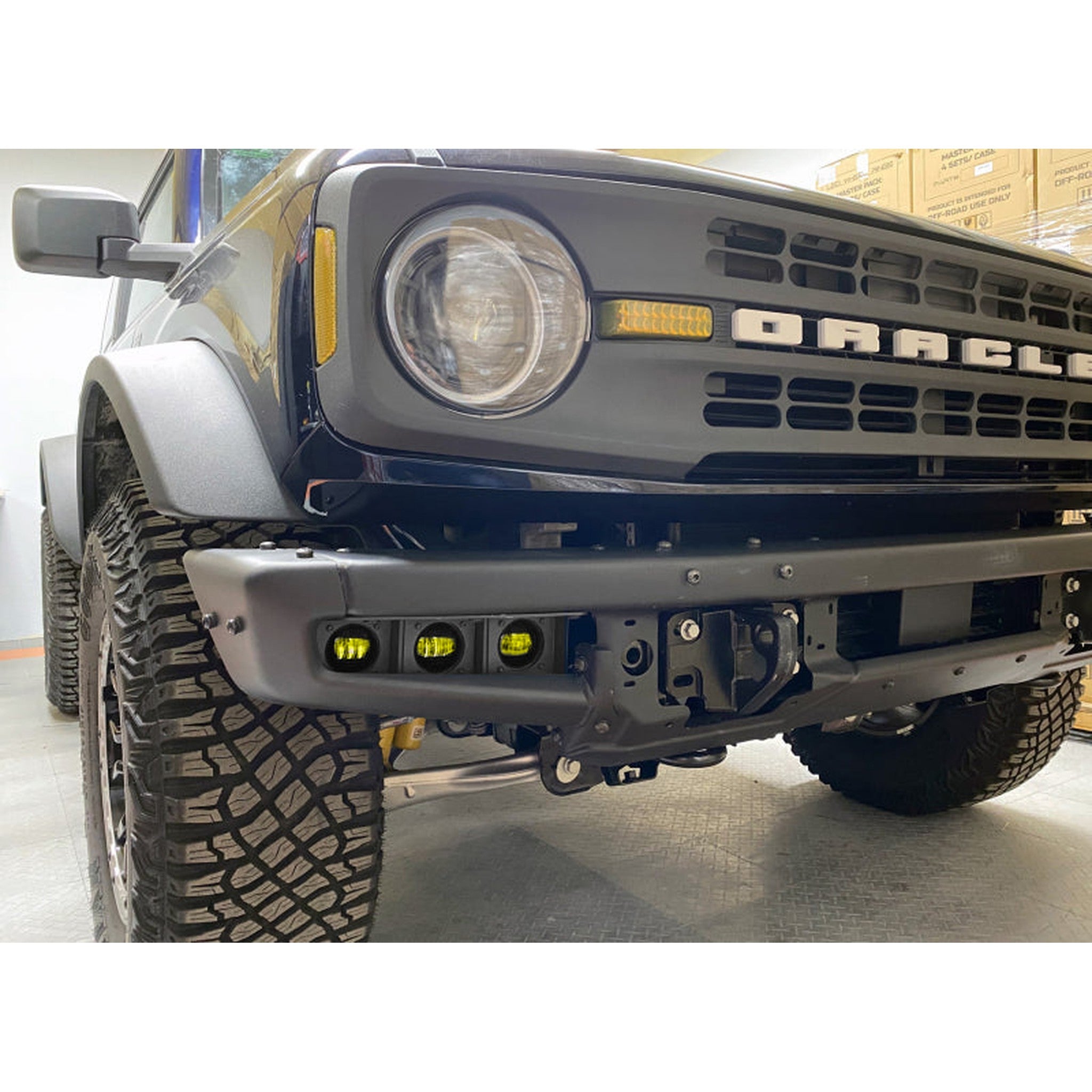 ORACLE Lighting 21-22 Ford Bronco Triple LED Fog Light Kit for Steel Bumper - Yellow