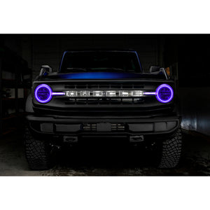 Oracle Headlight Halo Kit w/DRL Bar - Base Headlights ColorSHIFT -w/RF Controller for 2021+ Ford Bronco