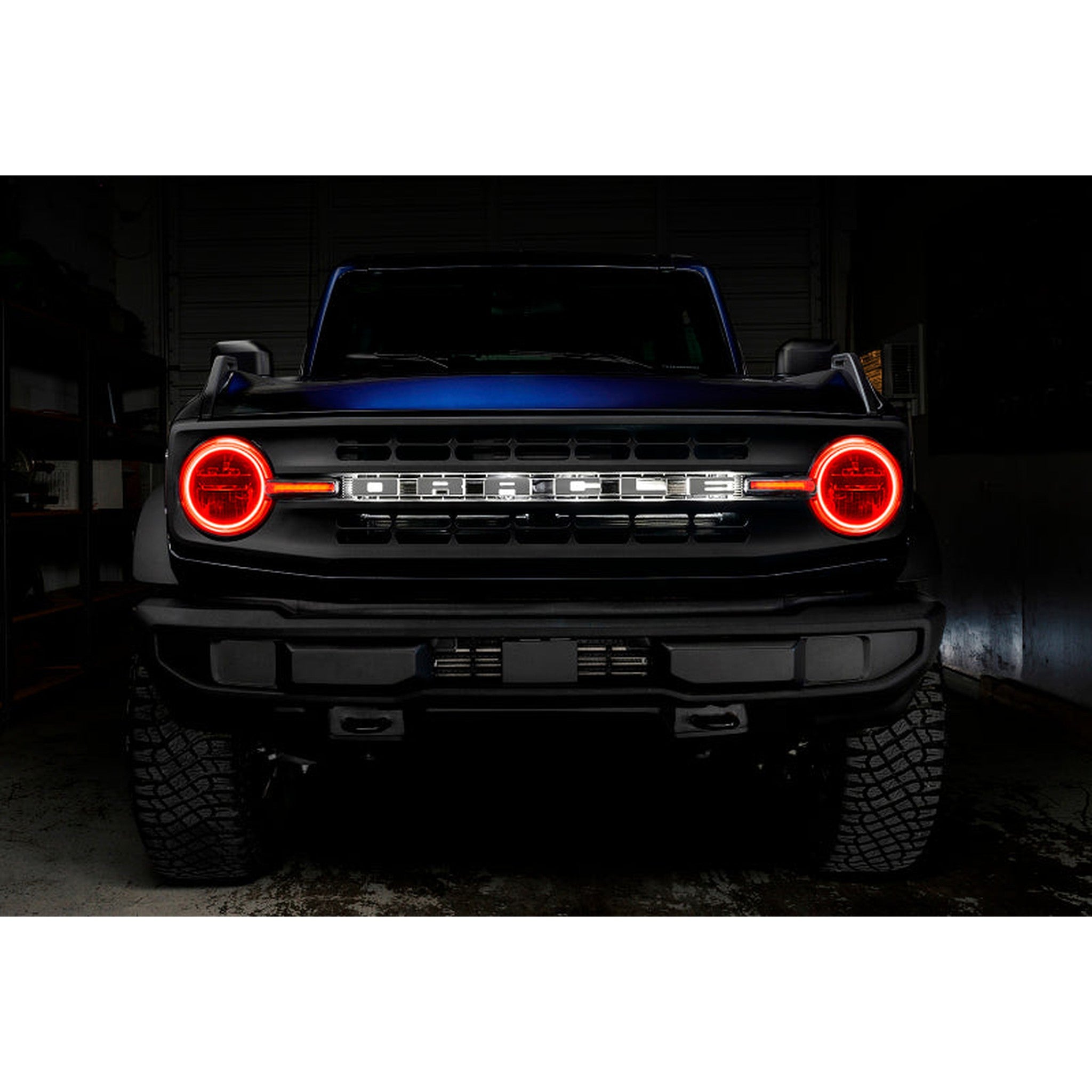 Oracle Headlight Halo Kit w/DRL Bar - Base Headlights ColorSHIFT -w/RF Controller for 2021+ Ford Bronco